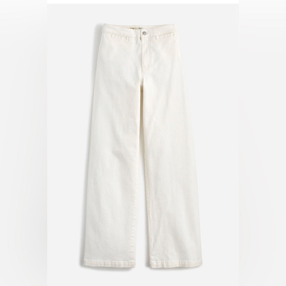 The Petite Curvy Perfect Vintage Wide-Leg Crop Jean in Tile White